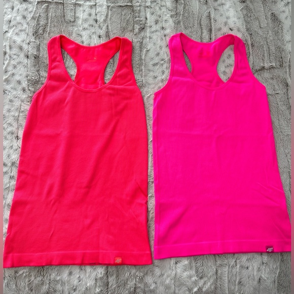 SET of 2 tops 4F Neon Tops shirt Size S/M - Picture 1 of 6